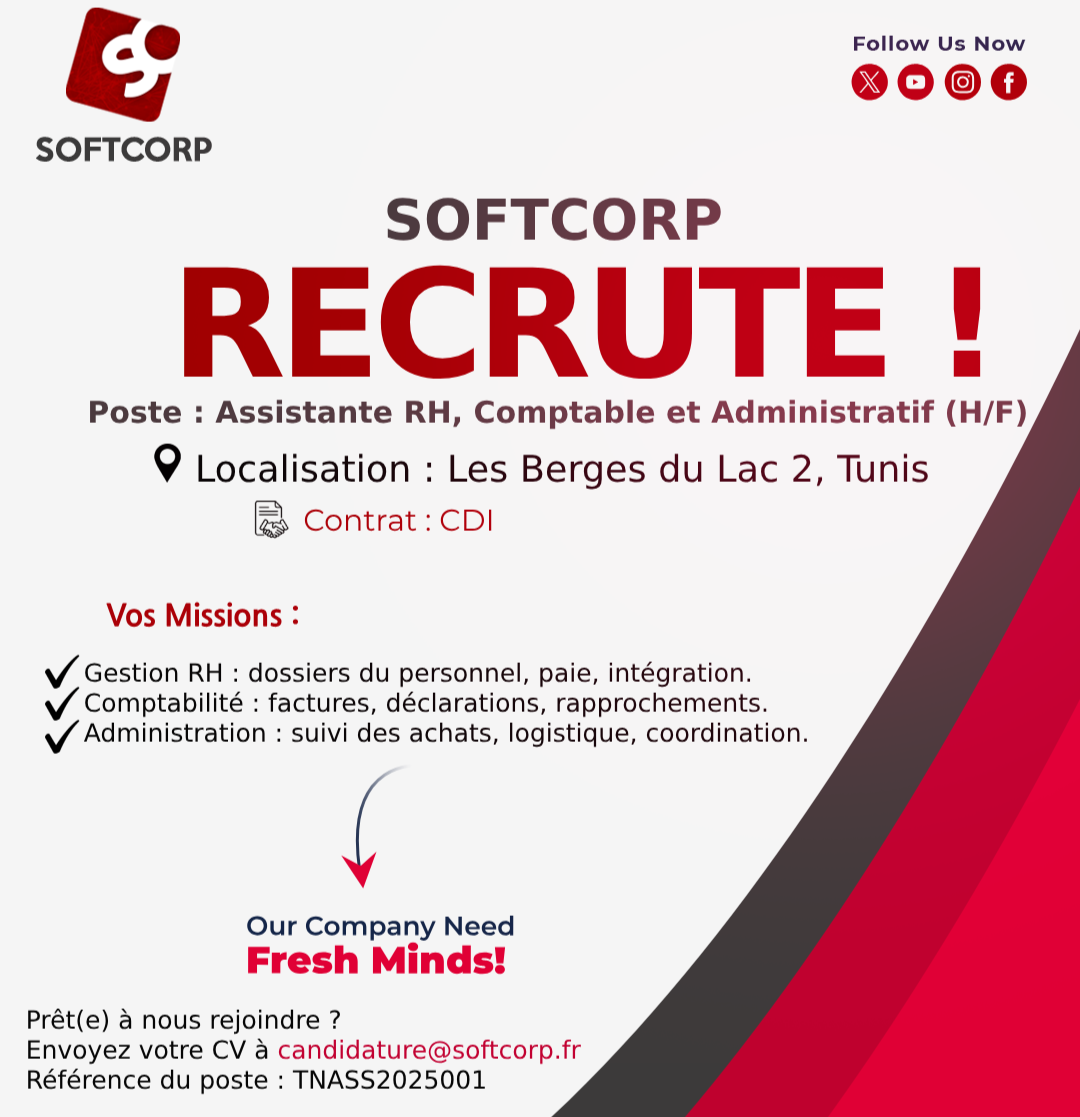 Poste : Assistante RH, Comptable et Administratif (H/F)